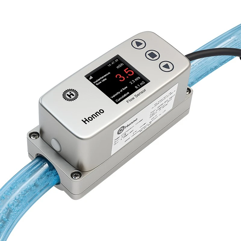 Digital clamp on ultrasonic flow meter